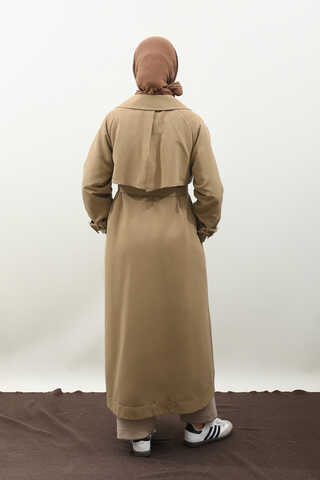 Pile Detay Trençkot Camel - 14