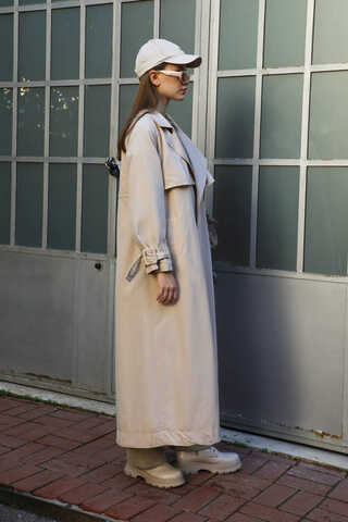 Pile Detay Trençkot Taş - 2