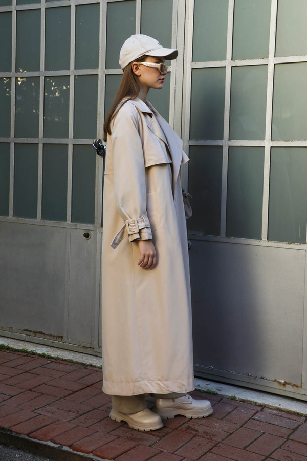 Pile Detay Trençkot Taş - 2