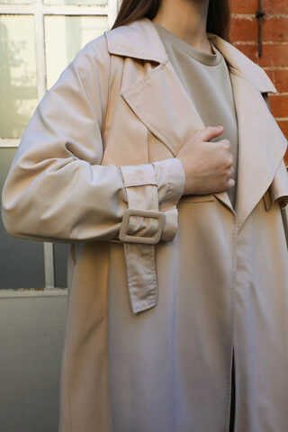 Pile Detay Trençkot Taş - 7