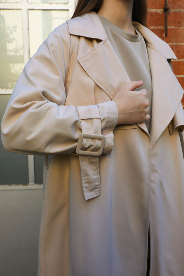 Pile Detay Trençkot Taş - 7