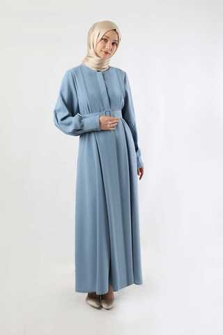 Pile Detaylı Ferace Bebe Mavisi - 1