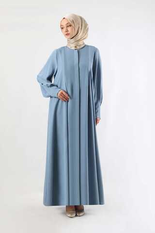 Pile Detaylı Ferace Bebe Mavisi - 3