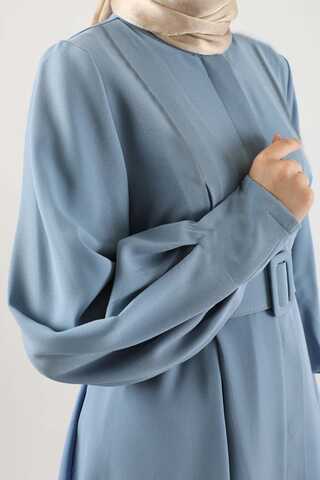 Pile Detaylı Ferace Bebe Mavisi - 4