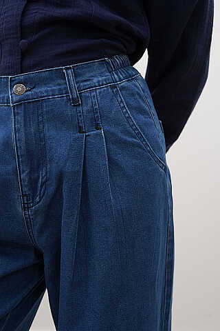 PİLELİ KOT PANTOLON Açık Mint - 3