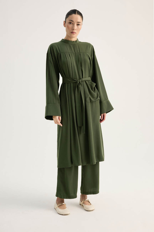 Pileli Tunik Takım Haki - 3