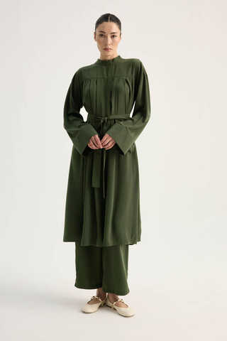 Pileli Tunik Takım Haki - 5