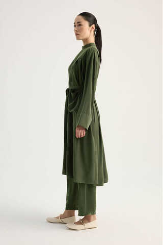 Pileli Tunik Takım Haki - 7