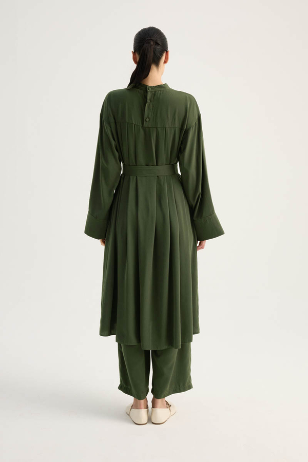 Pileli Tunik Takım Haki - 13