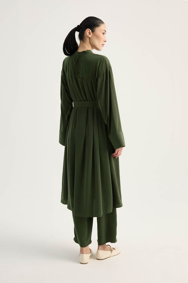 Pileli Tunik Takım Haki - 14