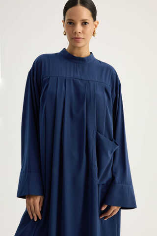 Pileli Tunik Takım Lacivert - 2