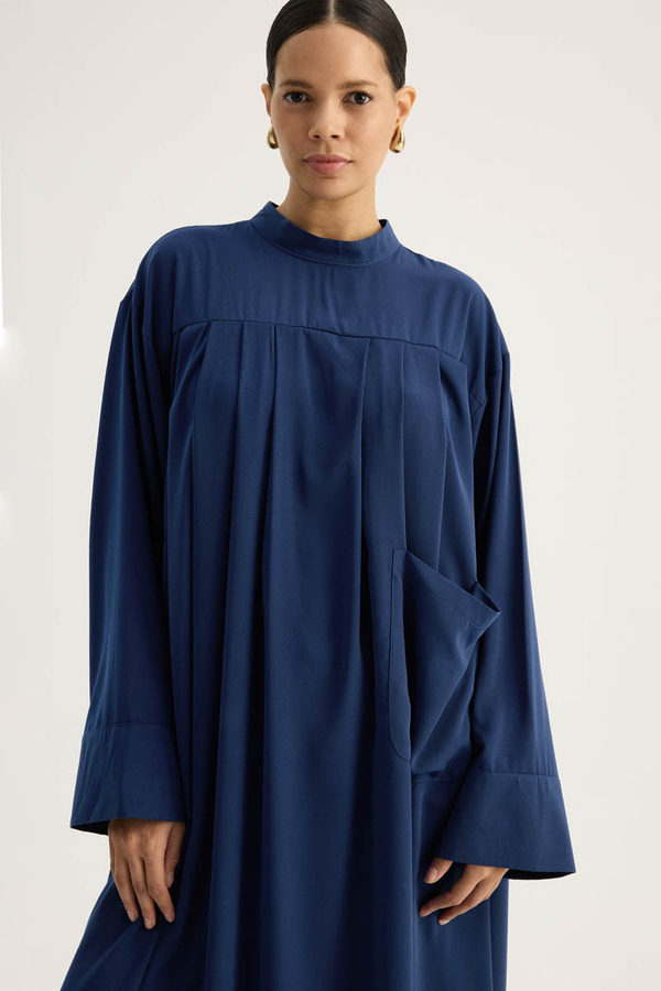 Pileli Tunik Takım Lacivert - 2