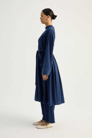 Pileli Tunik Takım Lacivert - 9