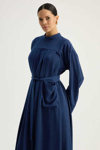 Pileli Tunik Takım Lacivert - 4