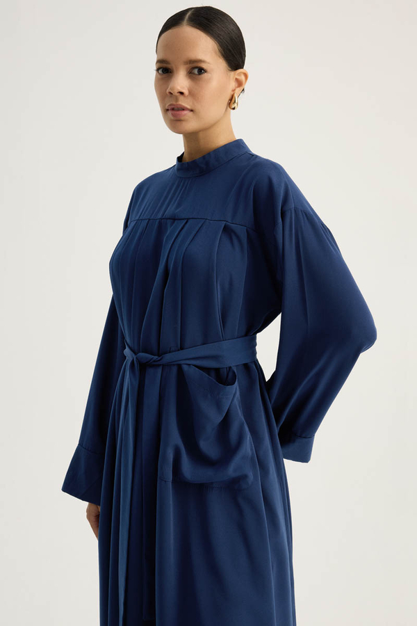 Pileli Tunik Takım Lacivert - 6