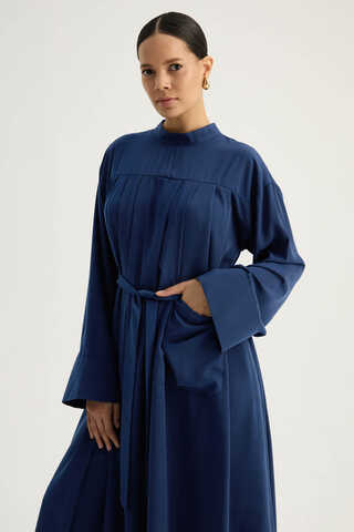 Pileli Tunik Takım Lacivert - 11