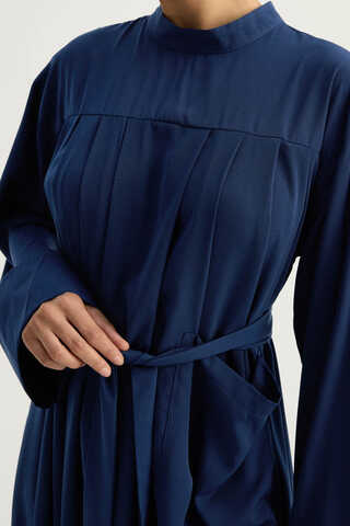 Pileli Tunik Takım Lacivert - 7