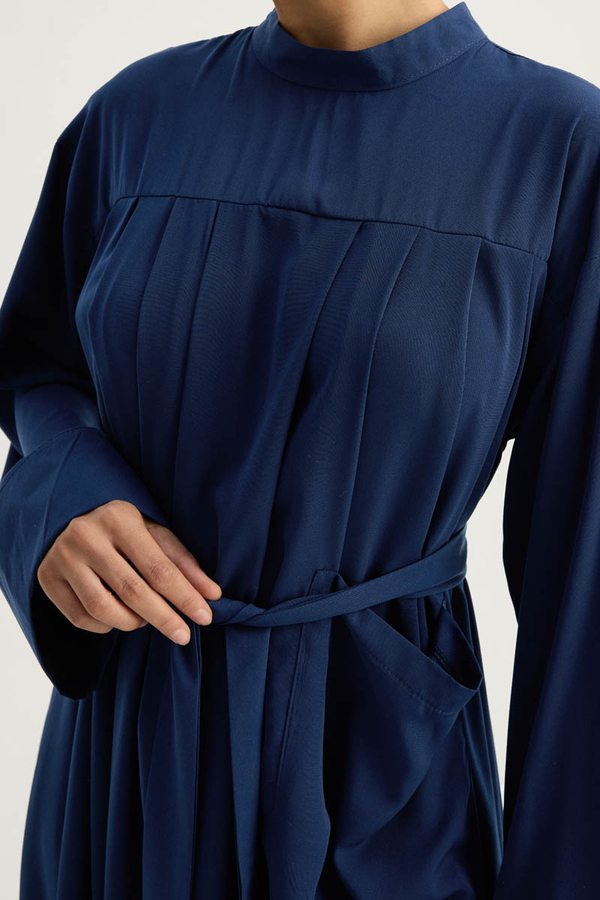 Pileli Tunik Takım Lacivert - 7