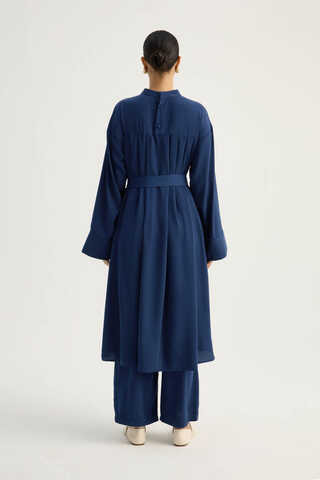 Pileli Tunik Takım Lacivert - 12