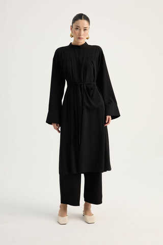 Pileli Tunik Takım Siyah - 3