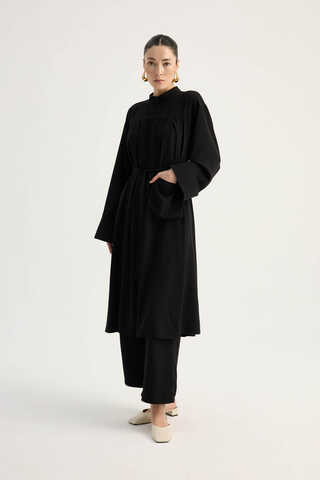 Pileli Tunik Takım Siyah - 4