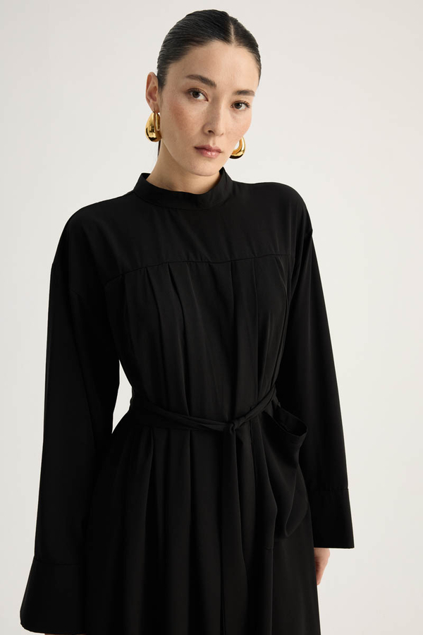 Pileli Tunik Takım Siyah - 10