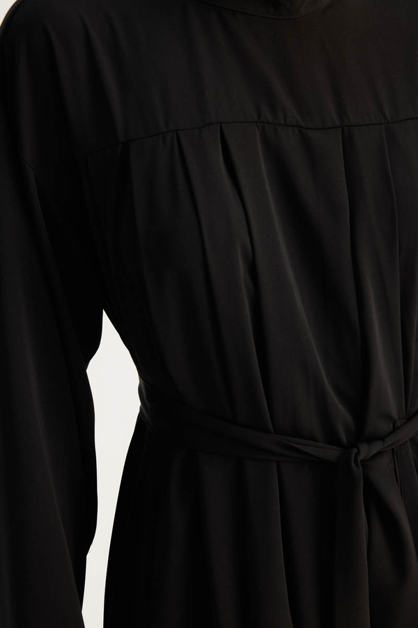 Pileli Tunik Takım Siyah - 12