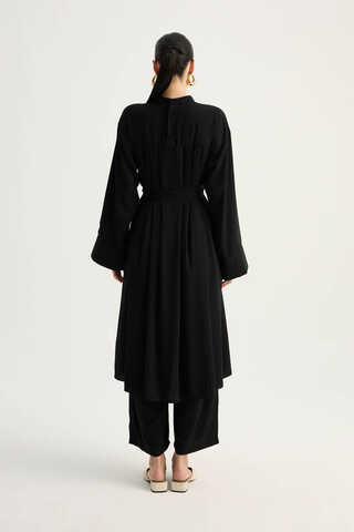 Pileli Tunik Takım Siyah - 13