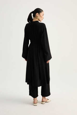 Pileli Tunik Takım Siyah - 14