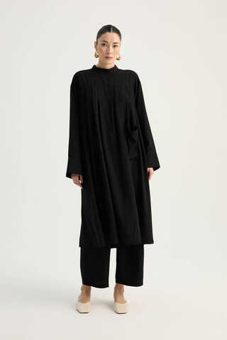 Pileli Tunik Takım Siyah - 16