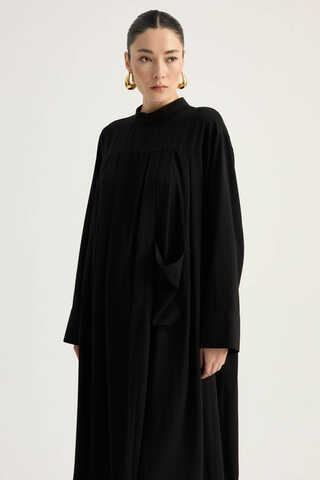 Pileli Tunik Takım Siyah - 17