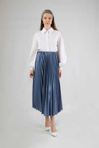 Piliseli Etek İndigo - 1