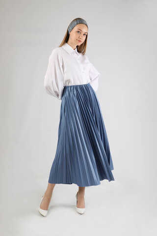 Piliseli Etek İndigo - 3