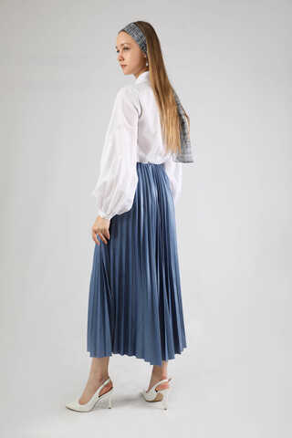 Piliseli Etek İndigo - 4