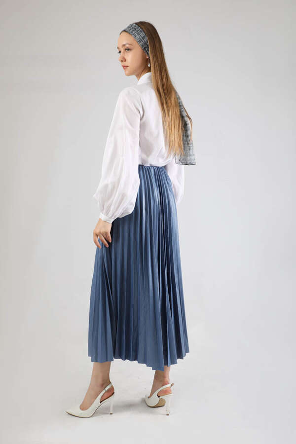 Piliseli Etek İndigo - 4