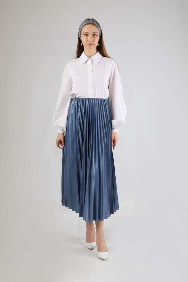 Piliseli Etek İndigo 