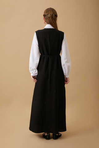 Pin Tuck Detail Dress Black - 7