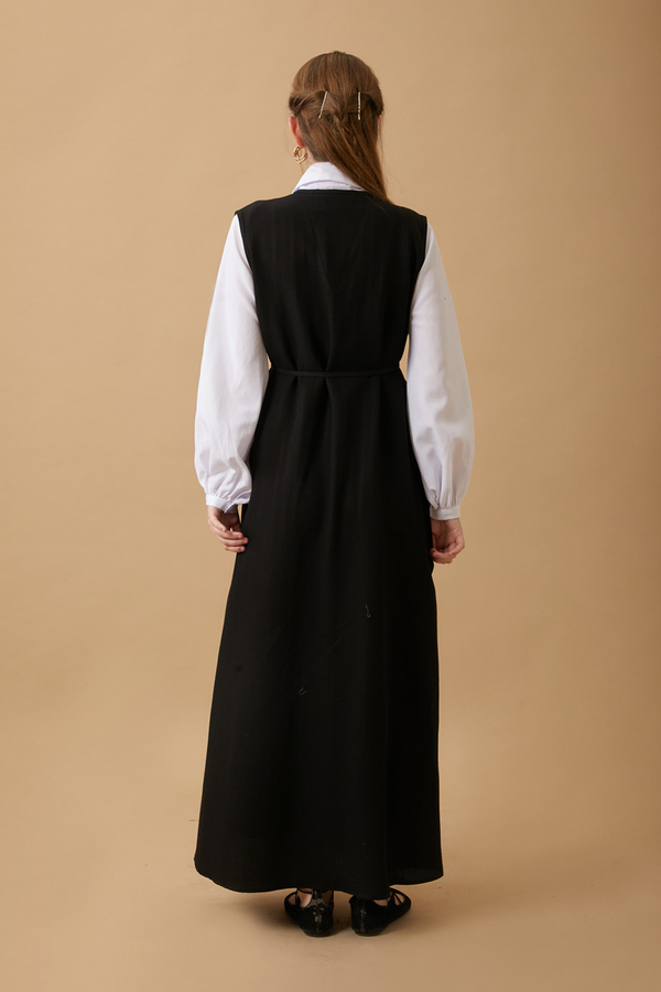 Pin Tuck Detail Dress Black - 7