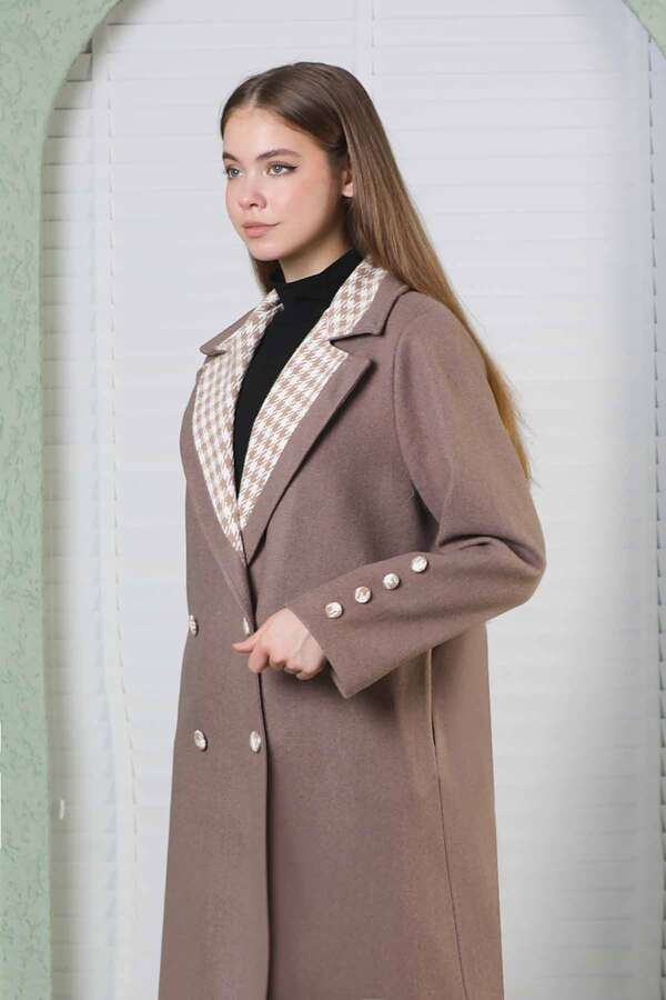 Plaid Detailed Cachet Coat Soil - 2