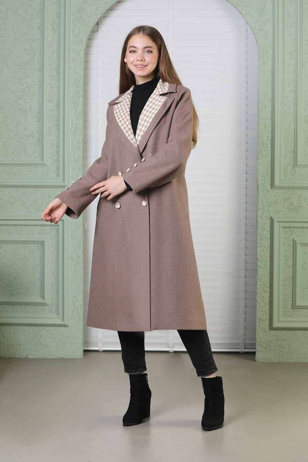 Plaid Detailed Cachet Coat Soil - 4