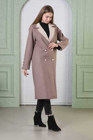 Plaid Detailed Cachet Coat Soil - 5
