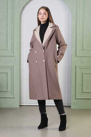 Plaid Detailed Cachet Coat Soil - 1