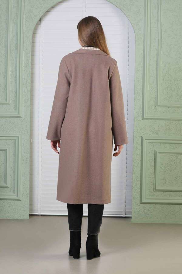 Plaid Detailed Cachet Coat Soil - 6