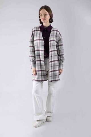 Plaid Jacket Purple - 1