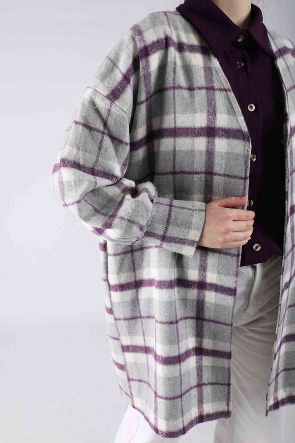Plaid Jacket Purple - 2