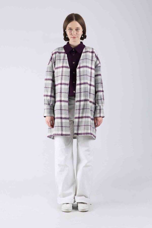 Plaid Jacket Purple - 3