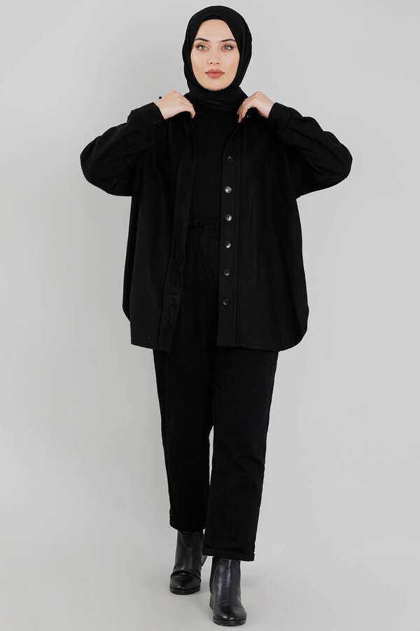 Plain Lumberjack Shirt Black - 1