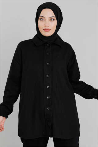 Plain Lumberjack Shirt Black - 2