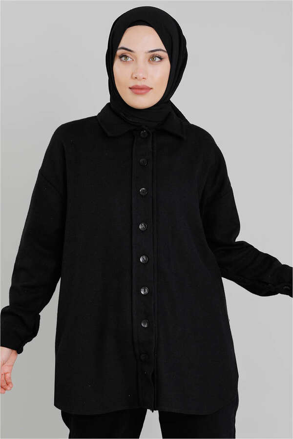 Plain Lumberjack Shirt Black - 2
