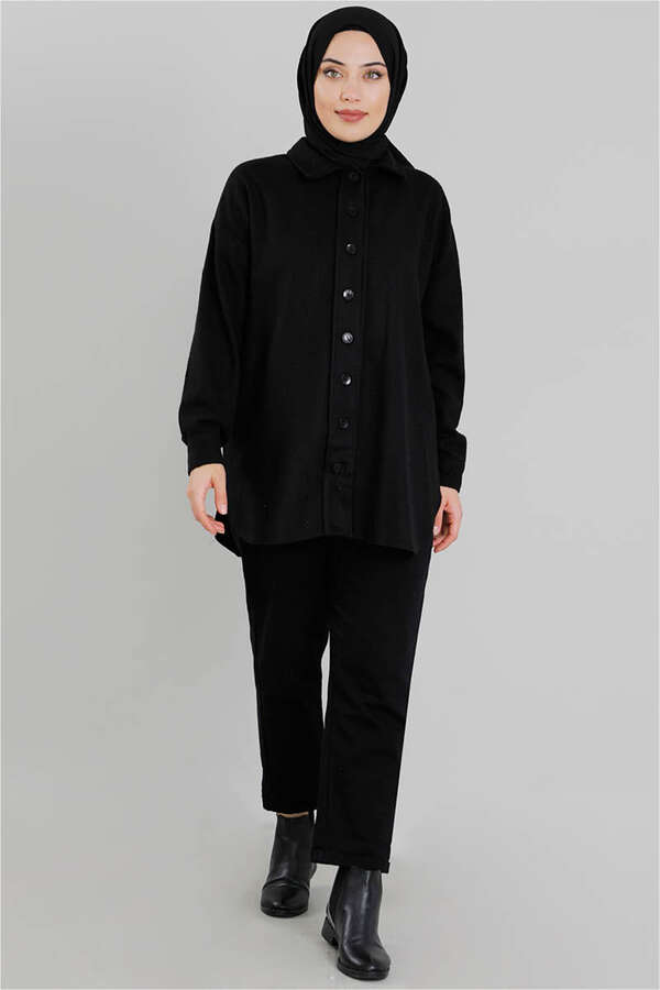 Plain Lumberjack Shirt Black - 3